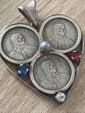Très Beau Pendentif Argent Massif  Avec Pièce  5 Francs Suisse ??