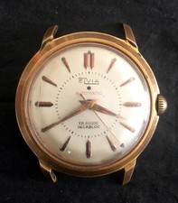 Ancienne montre  Elvia Automatique  plaqué Or Fonctionnelle
