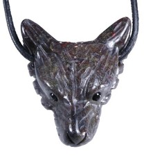 Tête loup pierre - loup,