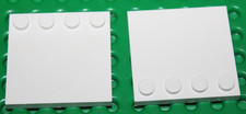 2 x Lego White Tile Modified