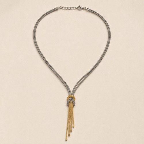 Collier pompons nœud - pompons,
