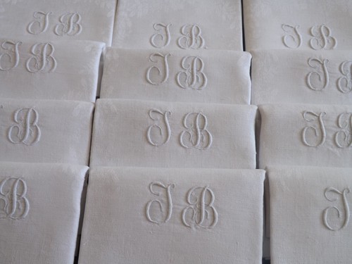Serviettes table mono - 12, de