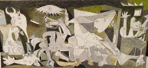 Picasso dessin fusain - picasso, au