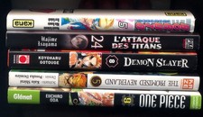 Lot de 5 mangas - One Piece- Demon Slayer - Boruto - Attaque des Titans ...