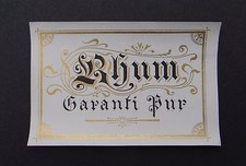 Ancienne étiquette RHUM