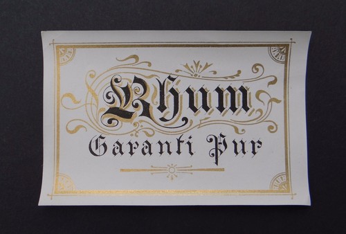 Ancienne étiquette rhum - étiquette,