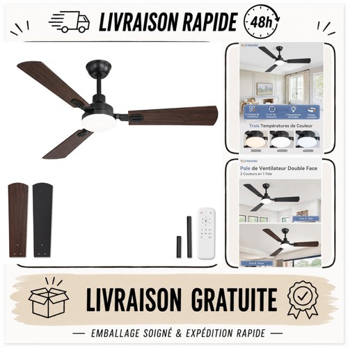 Ventilateur plafond led 132 - ventilateur,