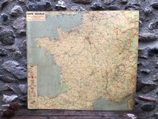 Ancien Panneau MICHELIN Carte de France - no bidon tole plaque emaillee