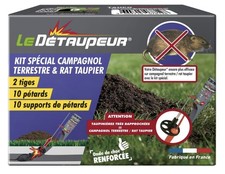 Kit spécial anti campagnol rat taupier à adapter sur DETAUPEUR 2 tiges 10 pétard