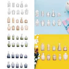 Lot de 10 vases en verre pour