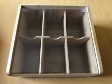 Boîte à thé Rangement en bambou 6 compartiments Coffre-thé Fenêtre transparent