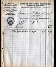 MONTLUCON (03) PNEUS "Ets VULCANO RAPID / Louis MAZEROLLE" illustrée AUTOMOBILE