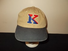 VTG-1990s University of Kansas Jayhawks Starter KU khaki strapback hat sku34