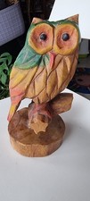 Chouette bois sculpté - chouette,