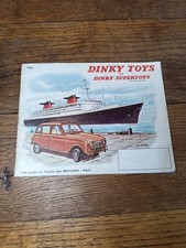 Catalogue Vehicules Miniatures , Dinky Toys Et Dinky Supertoys 1962