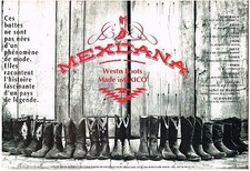 PUBLICITE ADVERTISING   1994   MEXICANA    WESTERN BOOTS (2 PAGES)