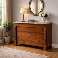 Commode empire ancienne noyer - commode,