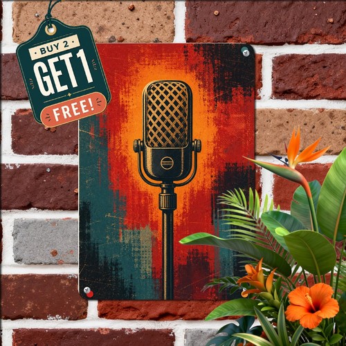 Retro studio microphone - studio,