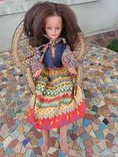?Ancienne poupée Cathy Cathie Bella brune robe présentation 1977  doll?
