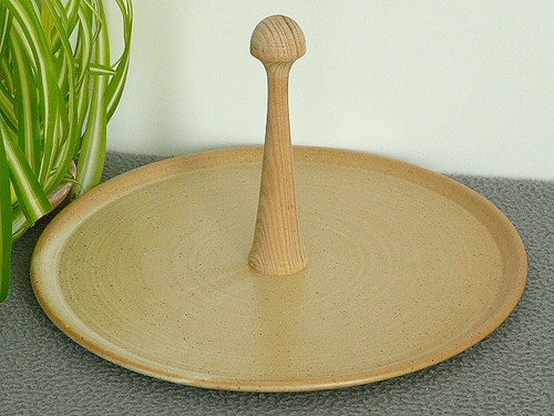 Plat rond fromage grès - rond,