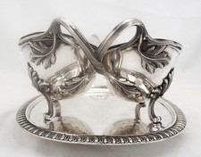 Odiot, saucière double + doublures, argent Minerve, excellent état, XIX, 1,798kg