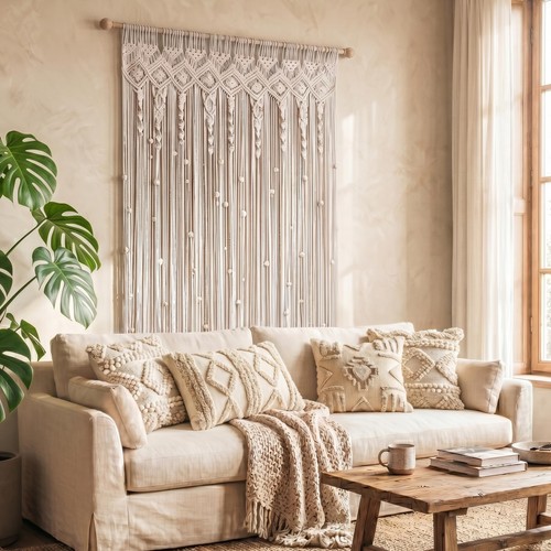 Macrame curtain wall - macrame,