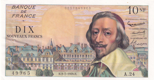 France nouveaux francs - 10,