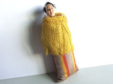 Coussin Pique Aiguilles ancien Poupée Japonaise Samouraï Japon