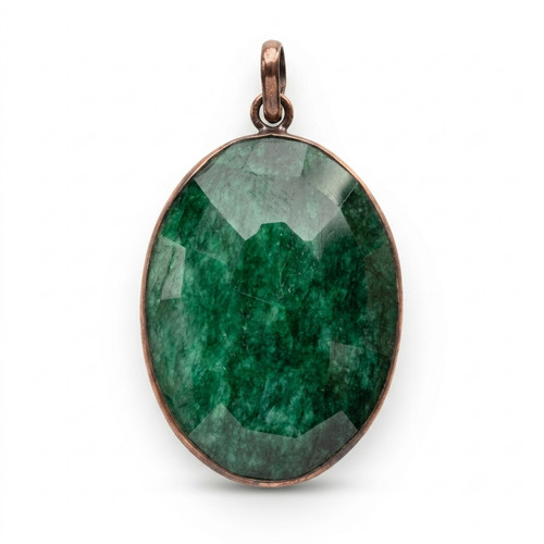 Pendentif émeraude verte - , en