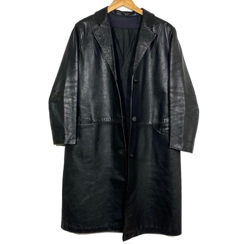 Veste cuir gabardine noir - veste, en