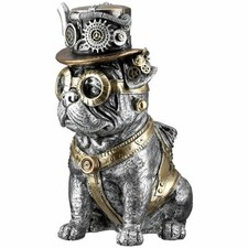 Casablanca by Gilde Poly Mops Décoration Steampunk Décoration en résine H 26 cm