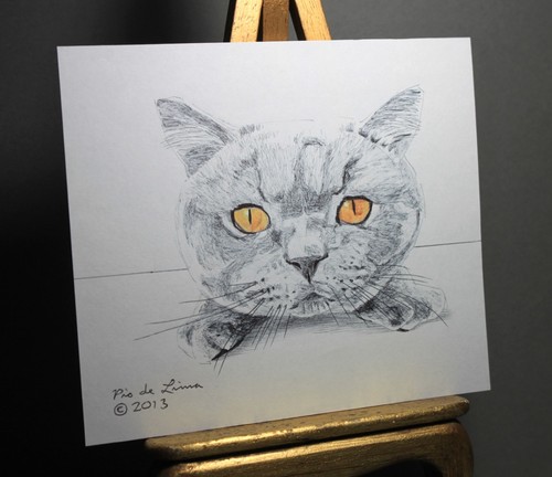 Original pen drawing british - pen,