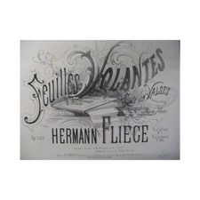 FLIEGE Hermann Feuilles Volantes Piano XIXe
