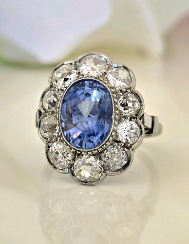 Art deco ring - art, sapphire