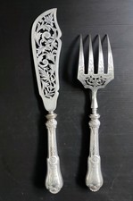 2 COUVERT A POISSON ARGENT POINCON HS SOUFFLOT HENRI XIXé MONOGRAMME BB