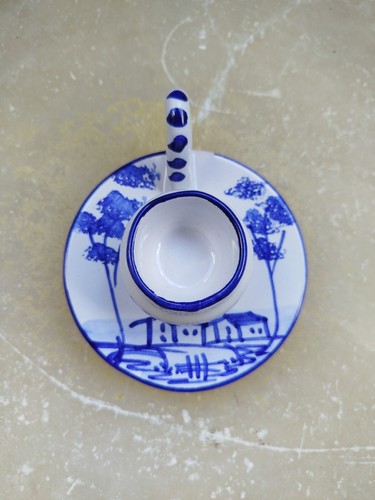 Bougeoir céramique bleue - bougeoir,