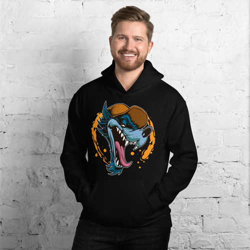 Unisex wolf dog hoodie animal - unisex,