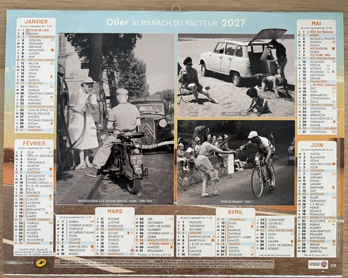 Calendriers poste almanachs - poste,