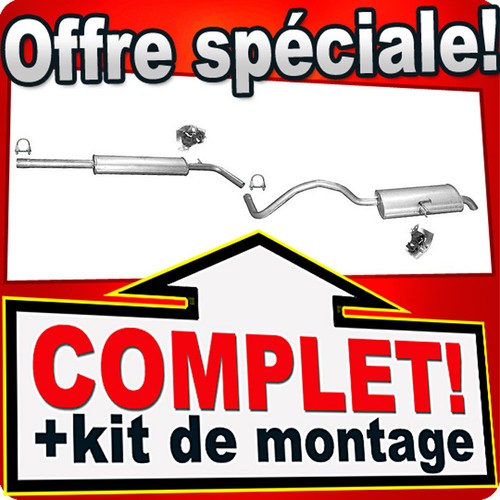 Ligne pot échappement - d'échappement, pour