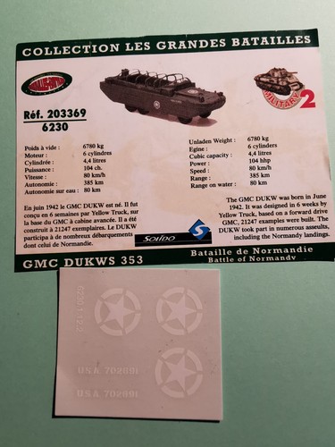 Décalcomanies solido gmc - solido,