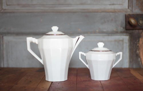 Théière porcelaine art - , déco