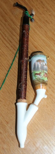 Ancienne pipe porcelaine - pipe,