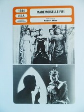 CARTE FICHE CINEMA 1944 MADEMOISELLE FIFI Simone Simon John Emery Kurt Kreuger