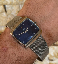 Montre automatique Zodiac vintage années 1970 cadran bleu carré point rouge...