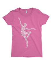 Dance Ballerina Typography Girls Fitted T-Shirt Girl Ballet Dancer
