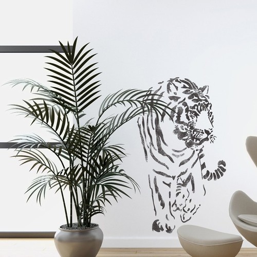 Pochoirs muraux tigre grand - muraux,