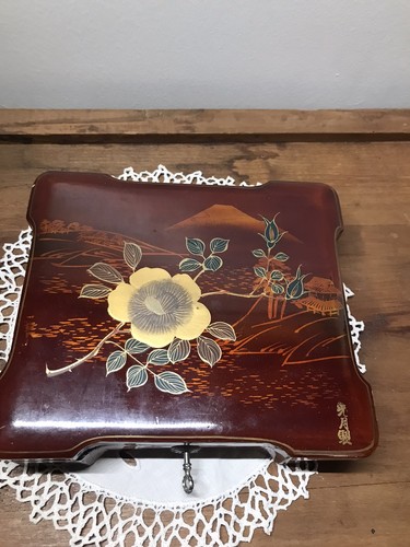 Boîte ancienne bois laqué - ancienne,