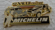 BEAU PIN'S VOITURE RENAULT RALLYES CLIO WILLIAMS DIAC R5 TURBO MICHELIN BIBENDUM