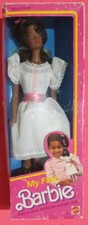 Barbie My First White Dress Afro Mattel Vintage 84'