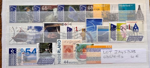 Timbres pays bas lot obliteres - timbres,